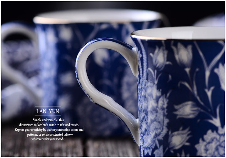 European Blue And White Mug