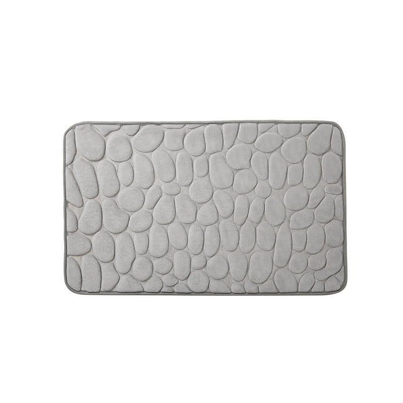 Embossed Cobblestone Memory Foam Bath Mat