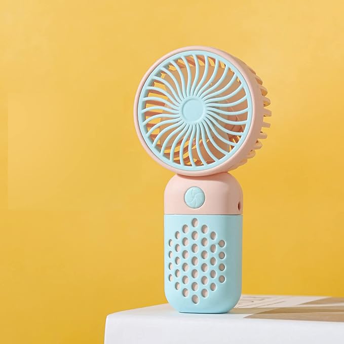 Cute USB Mini Handheld Rechargeable Fan - Pocket-Sized, Low-Noise, and Portable