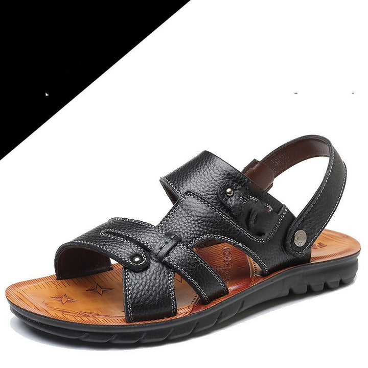 Men's Sandals Genuine Leather Anti Slip Dual Purpose