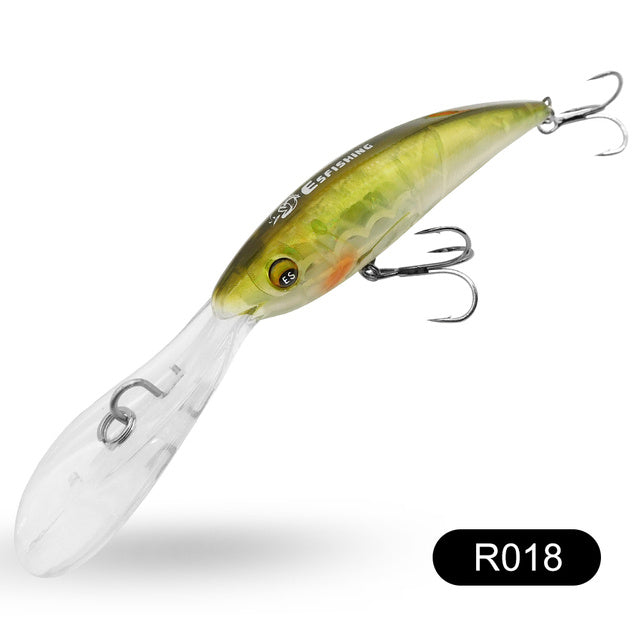 Yuantou Road Subhard Bait Floating Long Tongue Plate 90mm16g