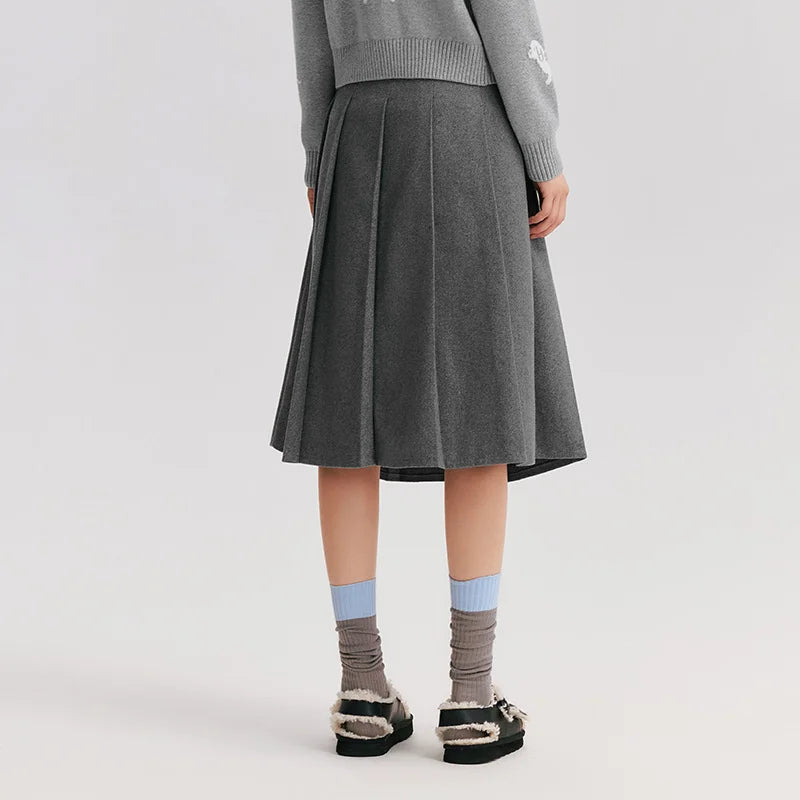 A-Line Pleated Skirt