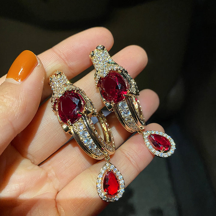 Fashion Dragon Ruby Fashion Earrings