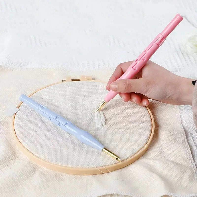 Embroidery Punch Needle Pen Kit for DIY Sewing and Crafts