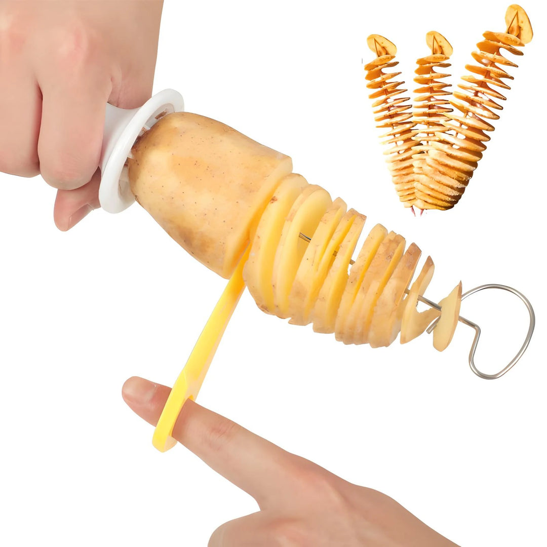 Portable Potato Spiral Cutter and BBQ Skewers