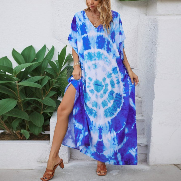 European And American Beach Cover-up Print Holiday Robe