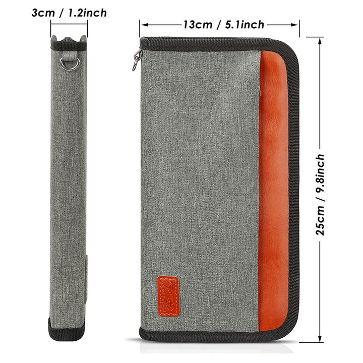 Anti-theft Swiping RFID Passport Case Large Capacity Long Passport Holder