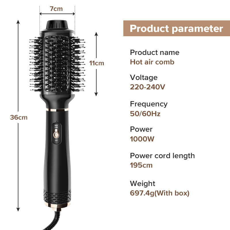 3-In-1 Hair Dryer, Hot Air Brush Styler & Volumizer