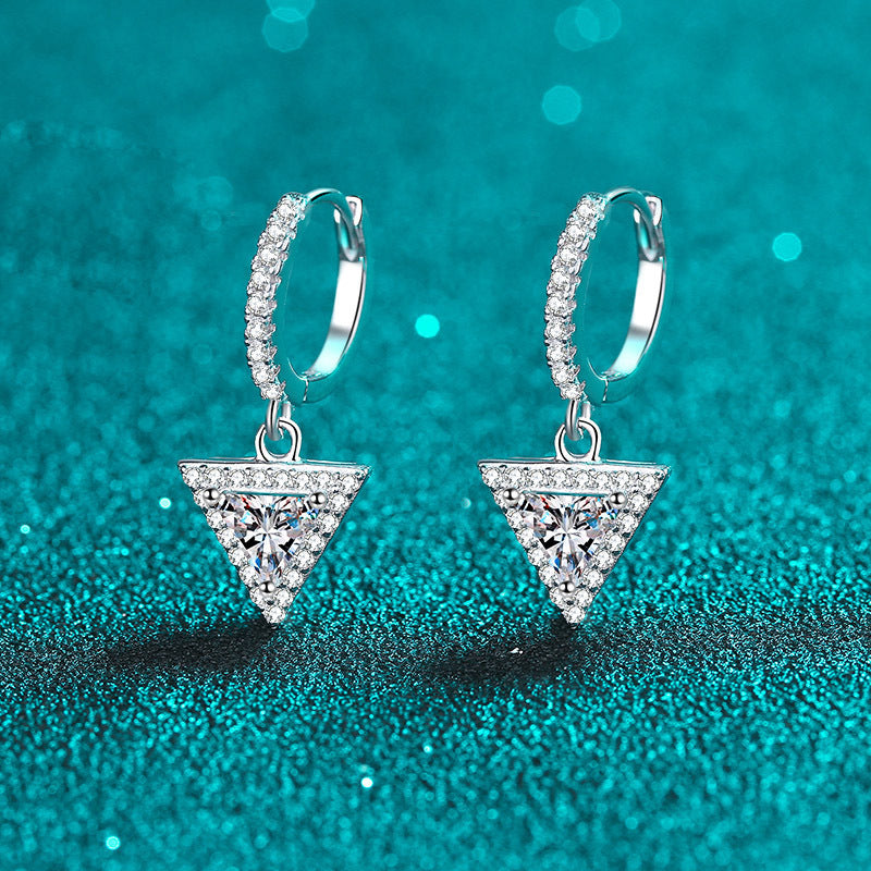 Women's Fashion Triangle Mosamite Earrings