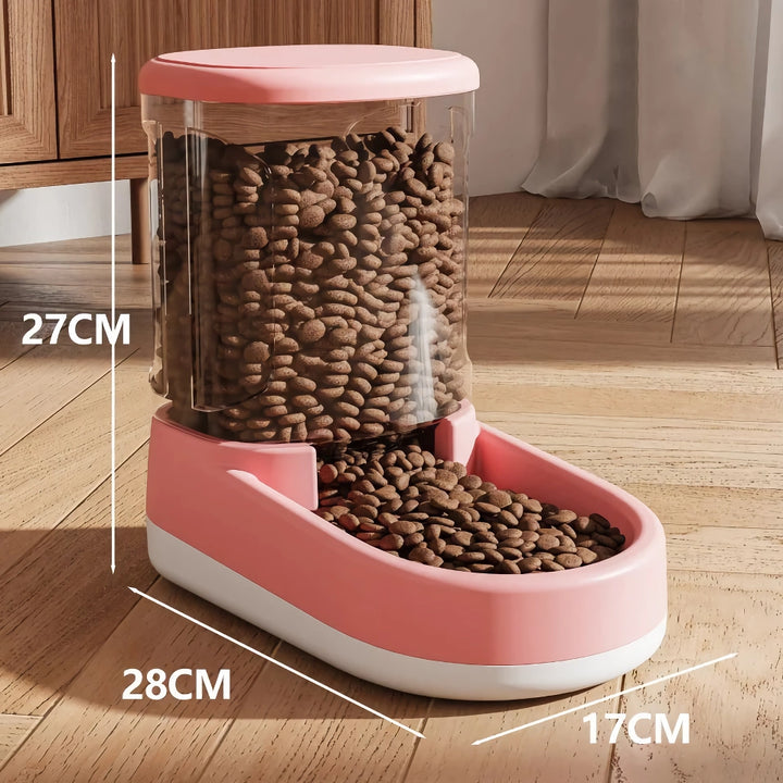 Large Capacity Dog Food Dispenser and Bowl - 3.8L Pet Feeder