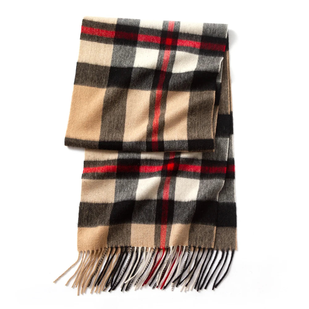 Luxury Cashmere Scarf with Tassels - Stylish Wrap and Shawl