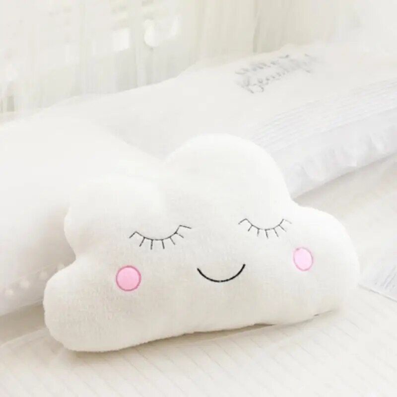 Nice Stuffed Cloud Moon Star Raindrop Plush Pillow