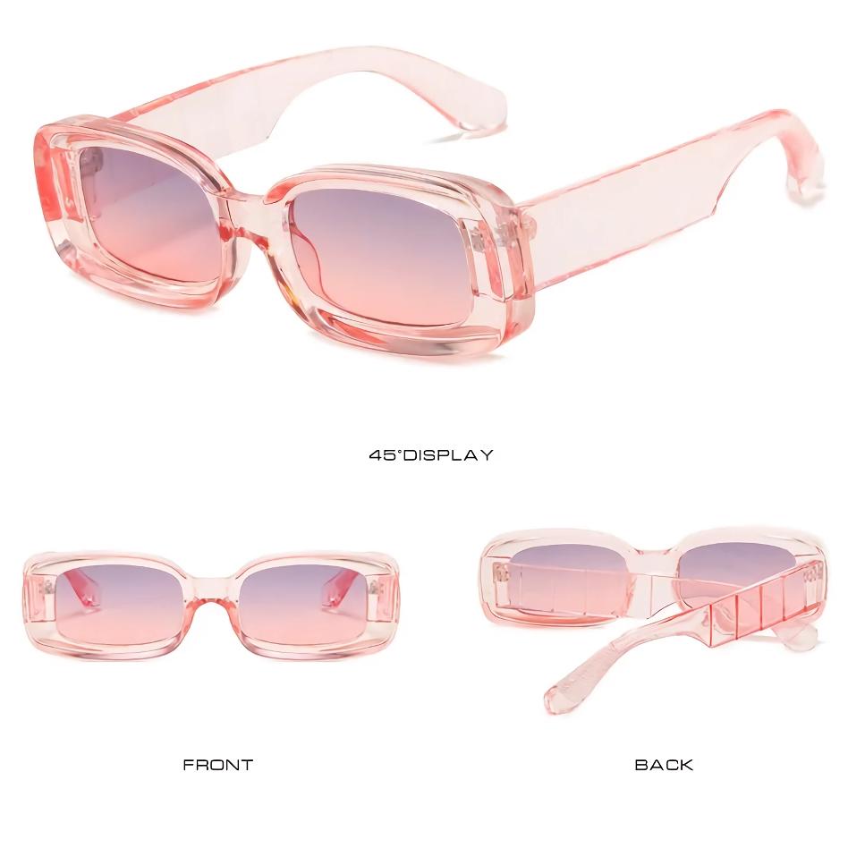 Stylish Plastic Clear Retro Sunglasses