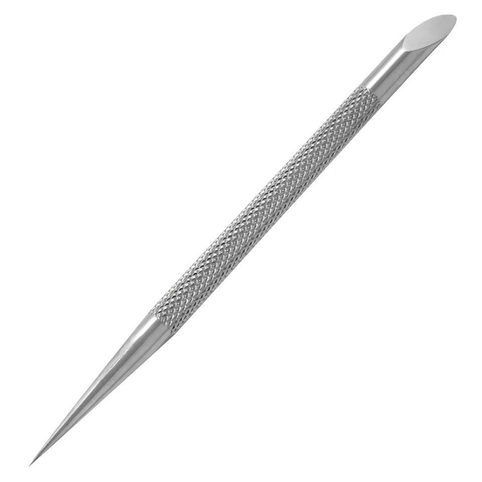 Stainless Steel Double-Head Nail Cuticle Pusher - Dead Skin Remover & Nail Art Tool