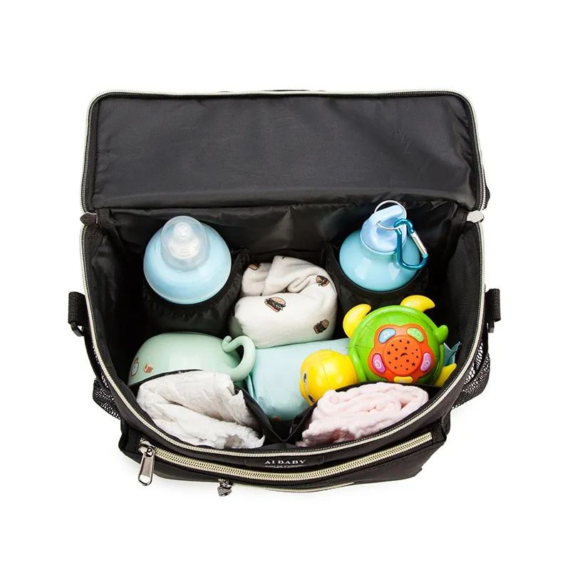 Multifunctional Waterproof Diaper Bag with Large Capacity for Moms on the Go