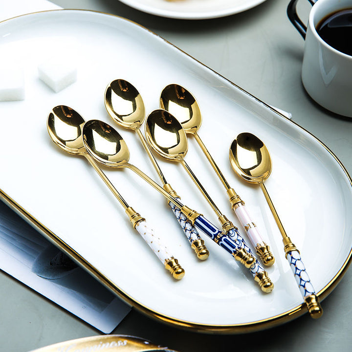 Elegant Stainless Steel Dessert Spoon