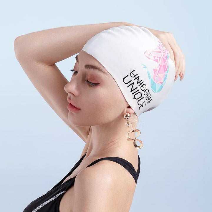 Unisex Silicone Swim Cap with Ear Protection: Colorful and Waterproof