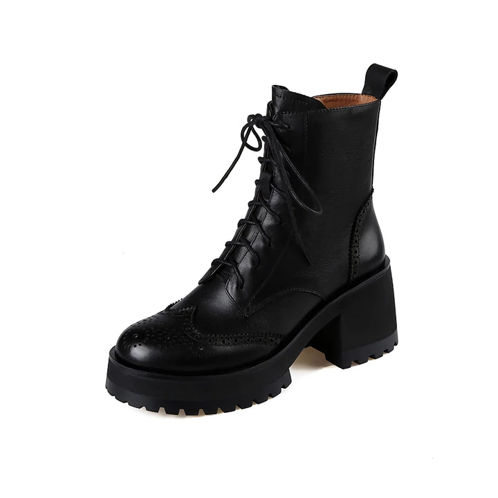 Autumn Winter Women's Fashion Knight Boots with Side Zipper and Chunky Heel