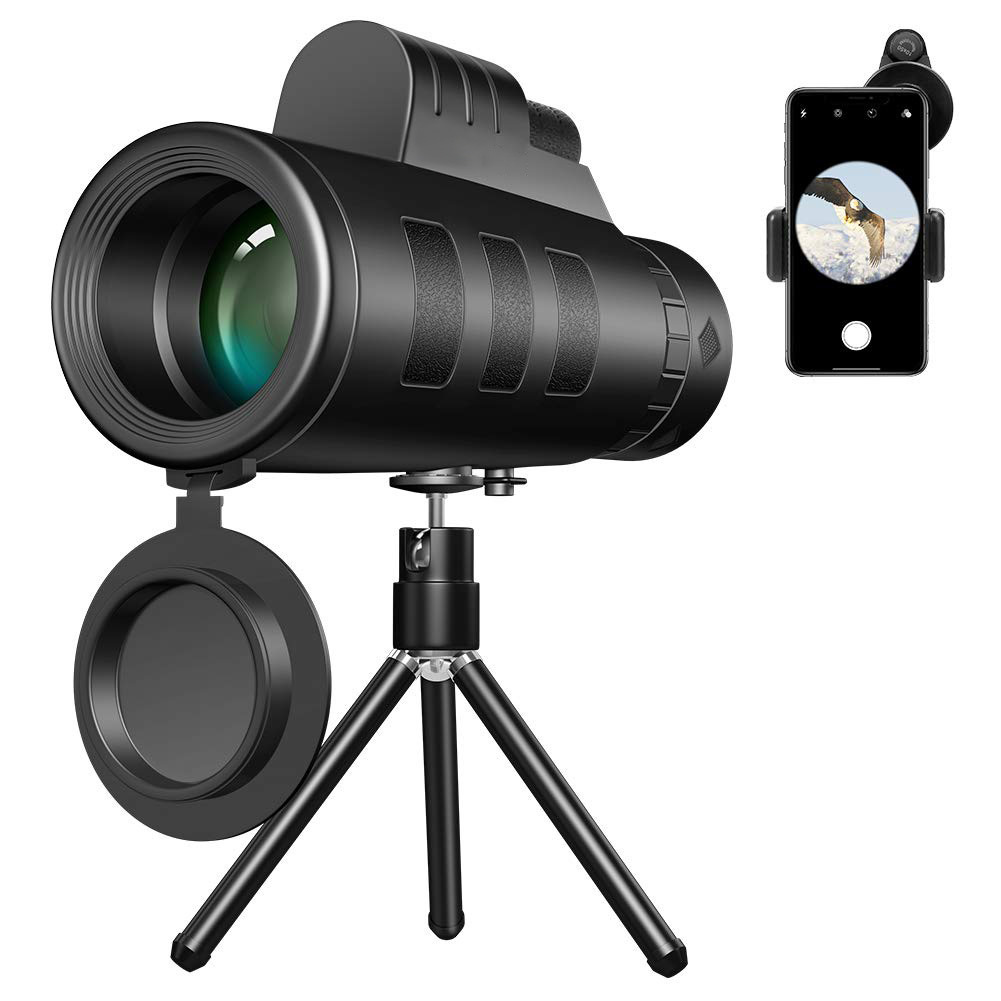 Télescope mobile JINJULI 40X60 HD avec boussole Jumelles portables de vision nocturne à faible luminosité