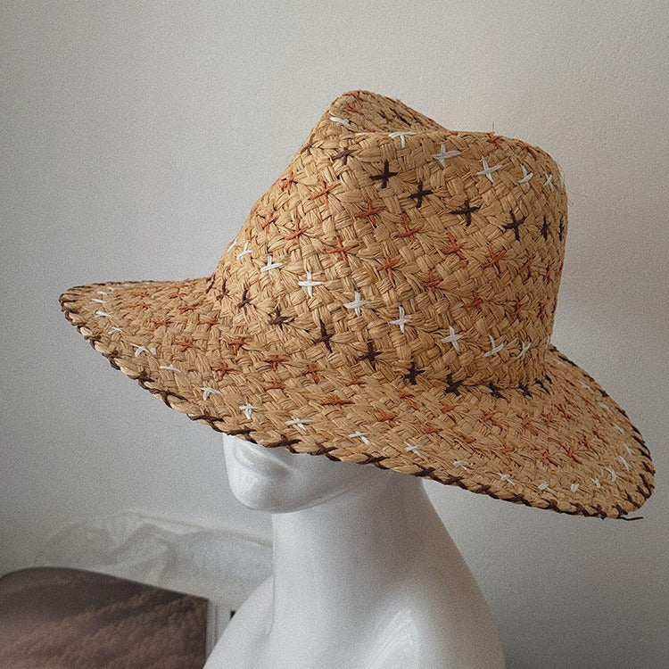 Retro Personality Western Cowboy Style Straw Hat