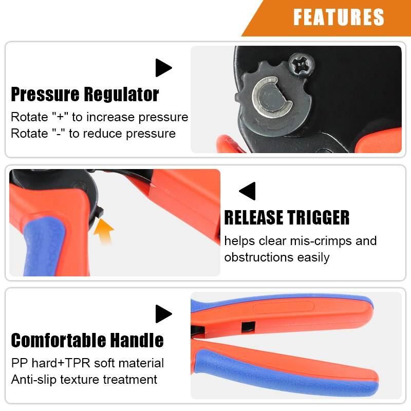 Multi-Purpose Ratchet Crimping Pliers for Various Terminals