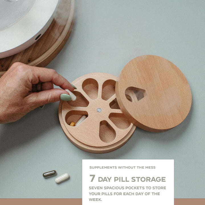 Wooden Weekly Pill Organizer