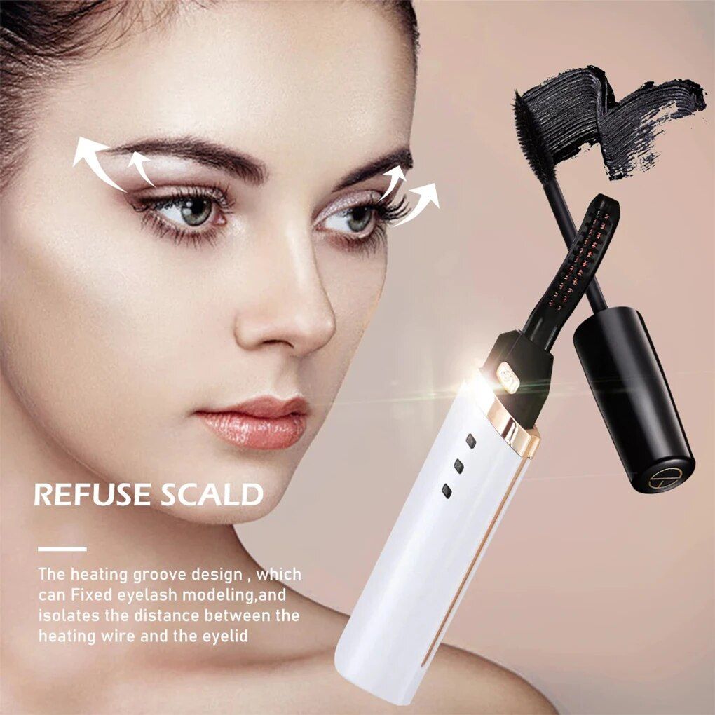 3-Gear Adjustable Heated Eyelash Curler: Portable & Anti-Scald