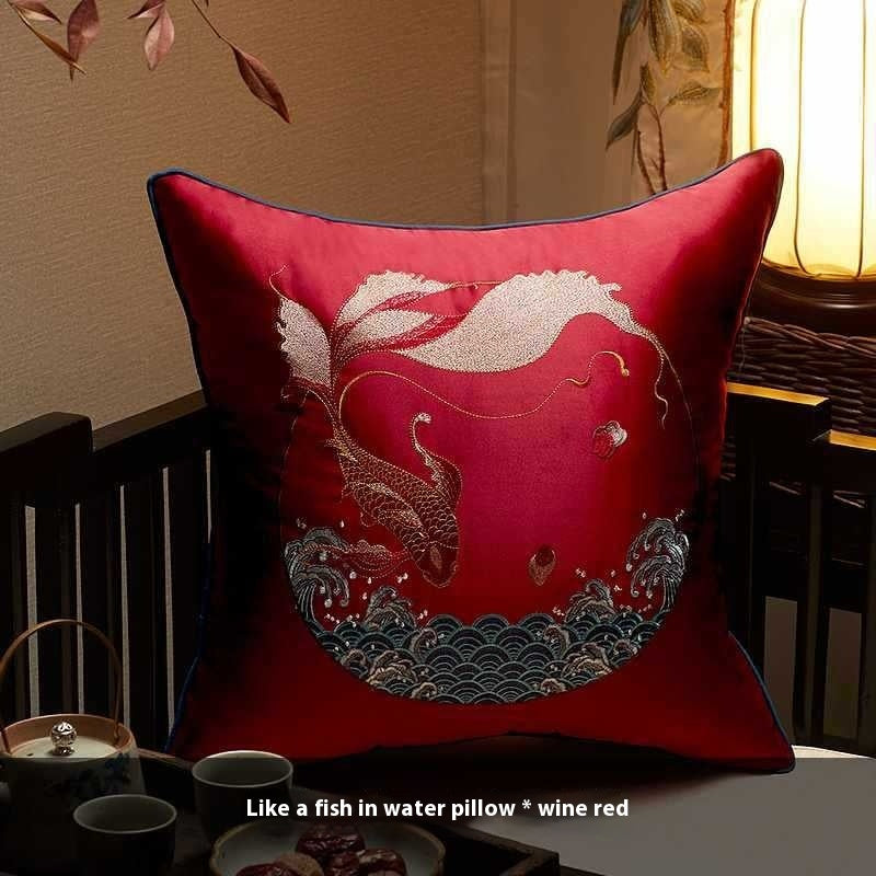 Classical Embroidery New Chinese Style Pillow Cover