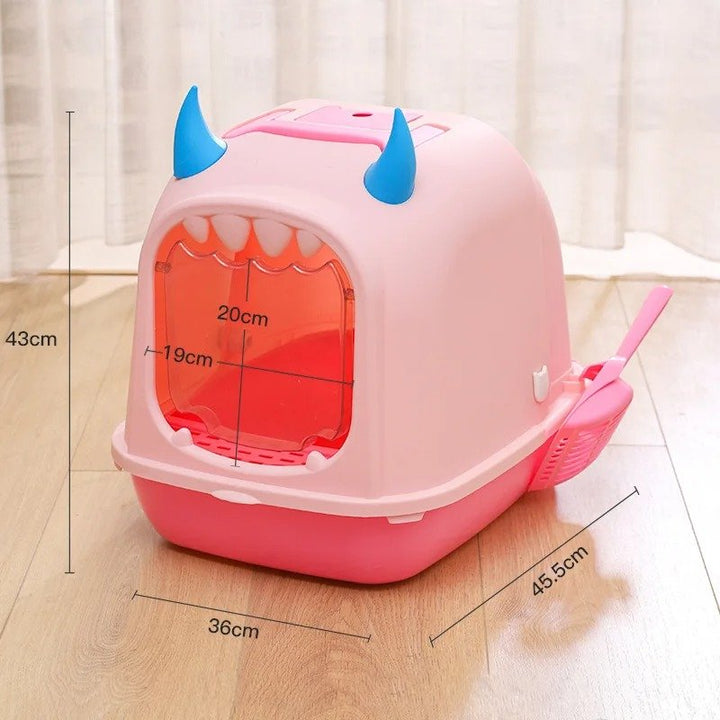 Small Monster Clamshell Cat Litter Box