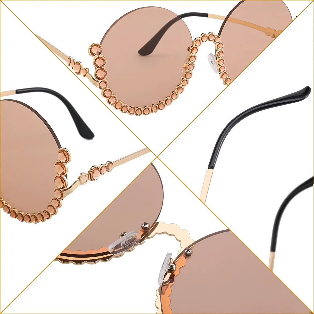 Rhinestone Round Diamond Sunglasses