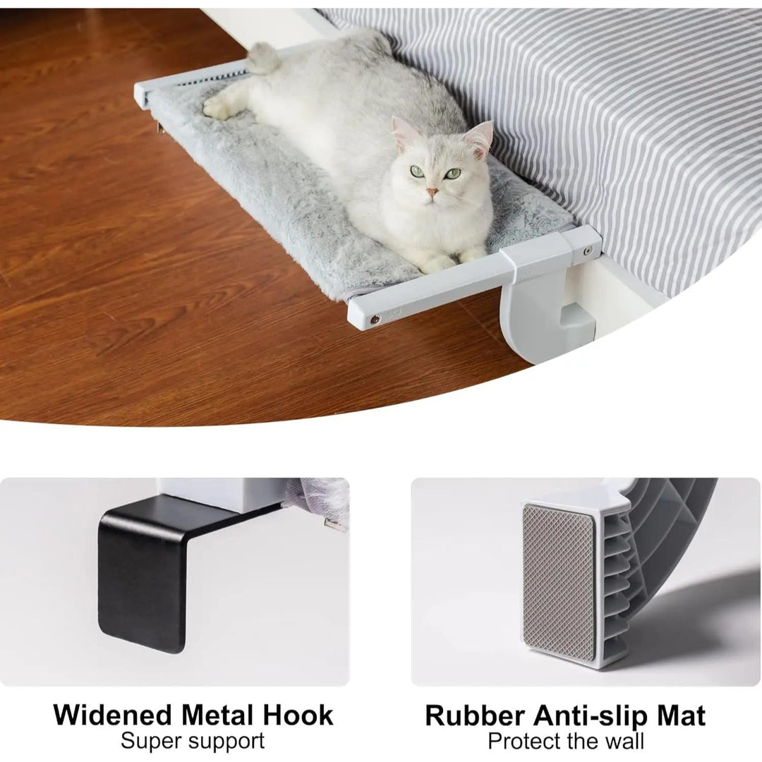 Adjustable Cat Window Bed with 2-Sided Cushion