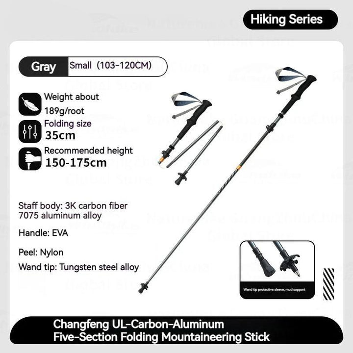 5-Section Ultralight Folding Trekking Pole