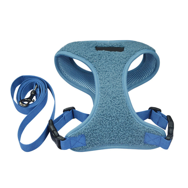 Breathable Fleece Dog Harness Leash Set