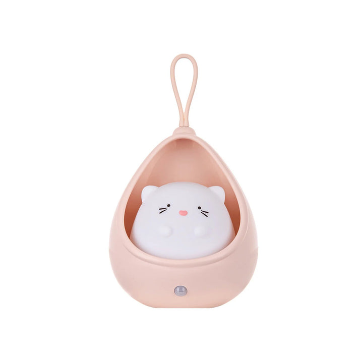 Cute Animal LED Night Light with Human Induction Sensor – USB Rechargeable Wall Lamp for Kids