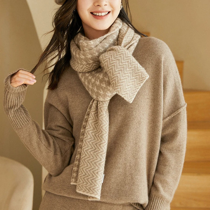 Luxurious 100% Cashmere Knit Winter Scarf