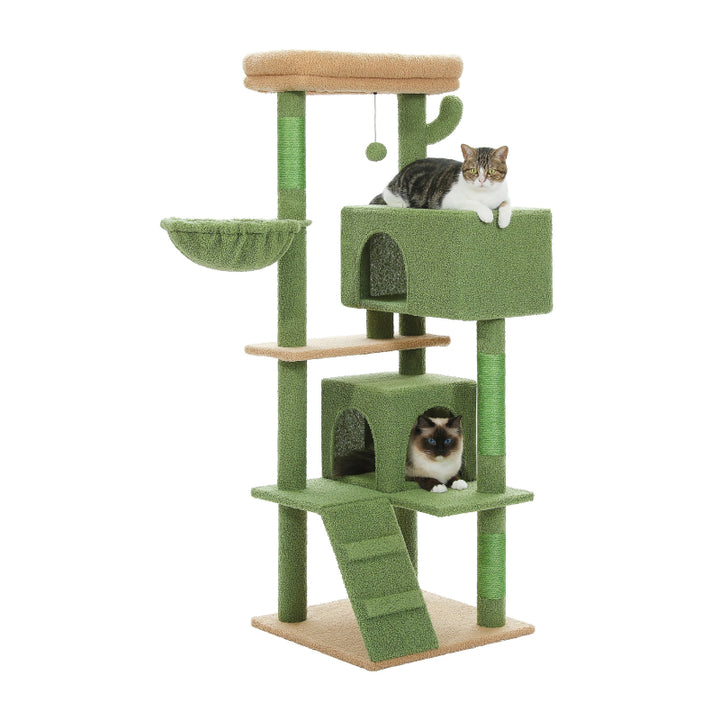 Cat Tree for Large Cats with Spacious Perch & Hammock