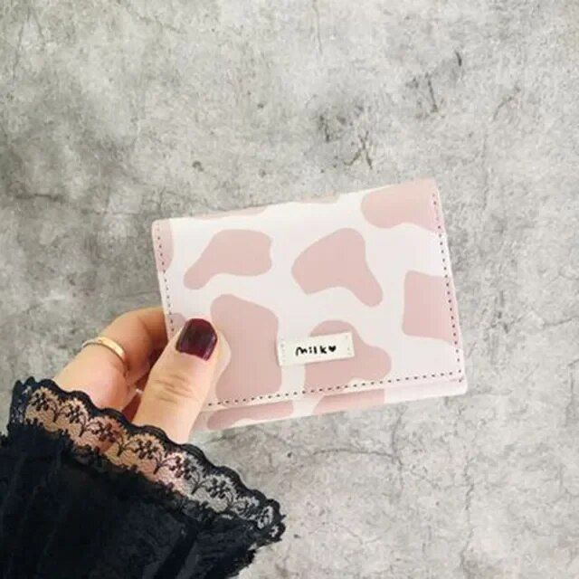 Chic Cow Print Tri-fold Women's Wallet