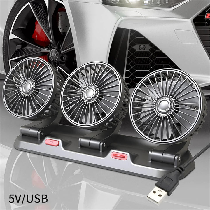 Adjustable 3-Head Electric Fan