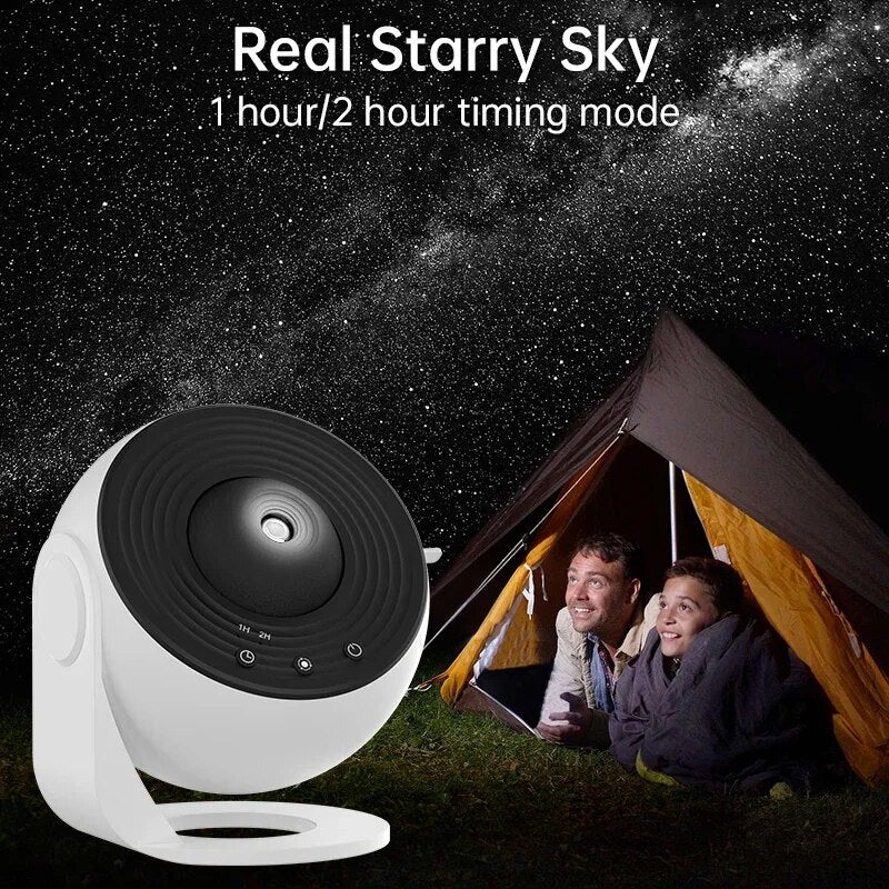 Galactic Explorer Starry Night Light Projector - 360° Rotatable Planetarium Lamp for Kids and Home Decor