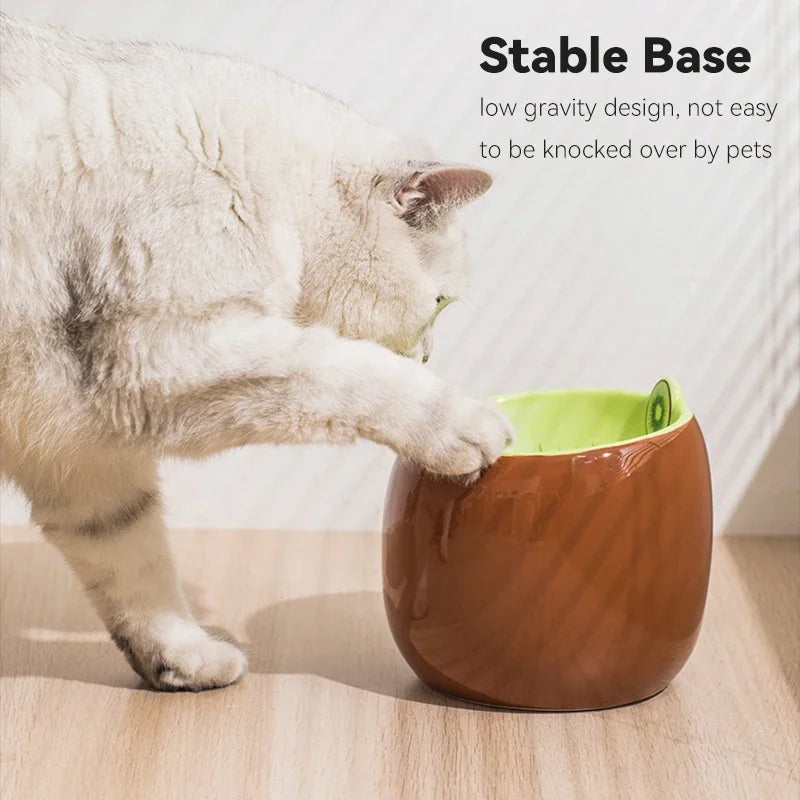 Elevated Ceramic Cat Bowl