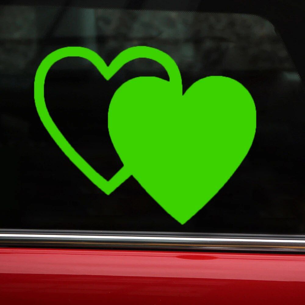 Reflective Love Heart Safety Decals