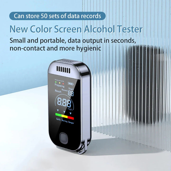 Portable Digital Alcohol Tester with LCD Display – USB Rechargeable Breathalyzer