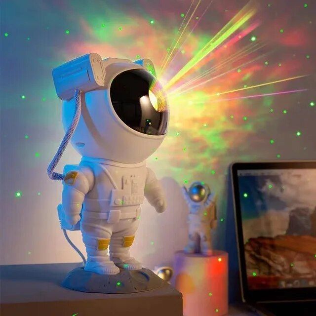 Starry Sky Astronaut Night Light Galaxy Projector Lamp with Remote Control and Timer