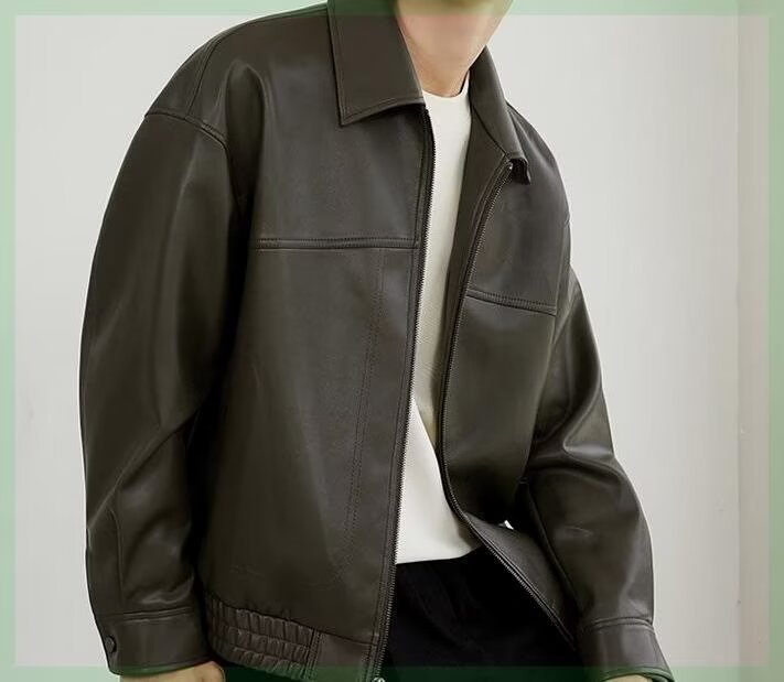 Men's Spring And Autumn New Motorcycle Clothing Leather Coat