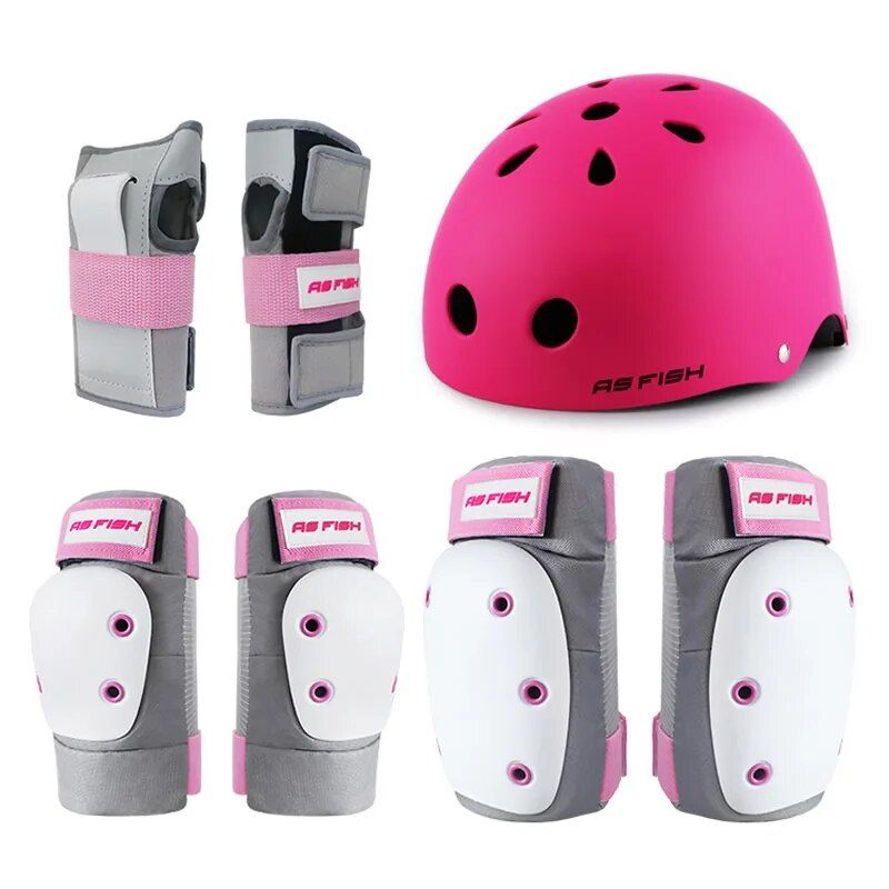 Knee, Elbow, Wrist Pads & Helmet for Skating and Cycling