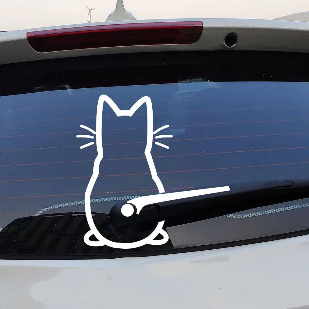 Waving Tail Car Wiper Decal