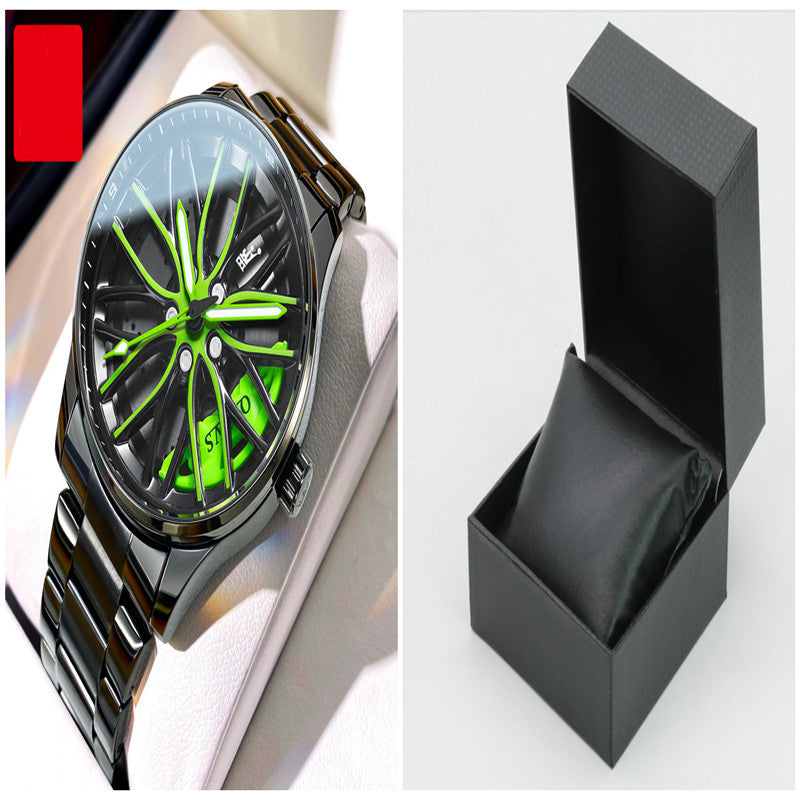 Men's Fashion Hollowed-out Luminous Waterproof Quartz Watch