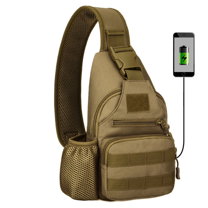 Charging port Canvas Backpack waist bag