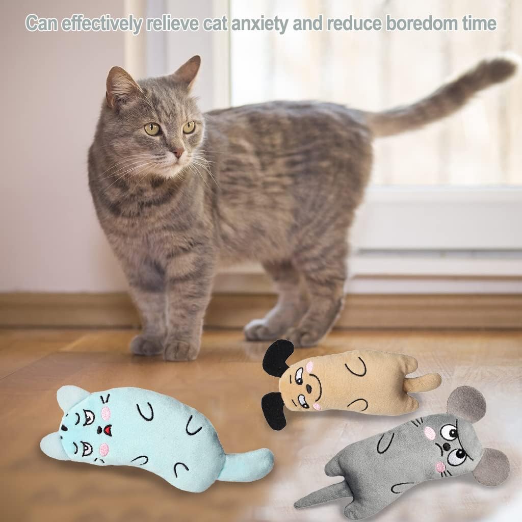 Interactive Catnip Chewing Mouse Toy