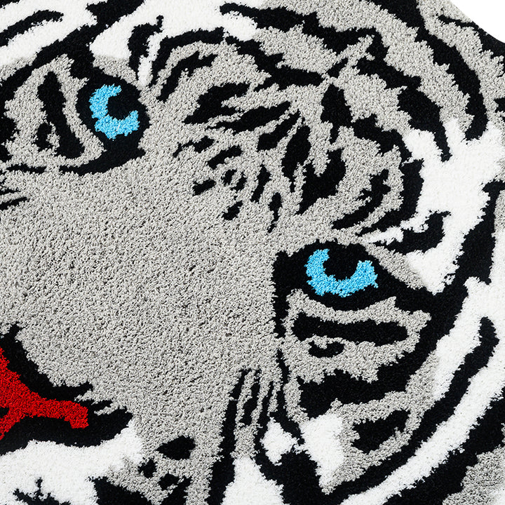 Tiger Head Tufted Rug for Living Room and Kids Bedroom